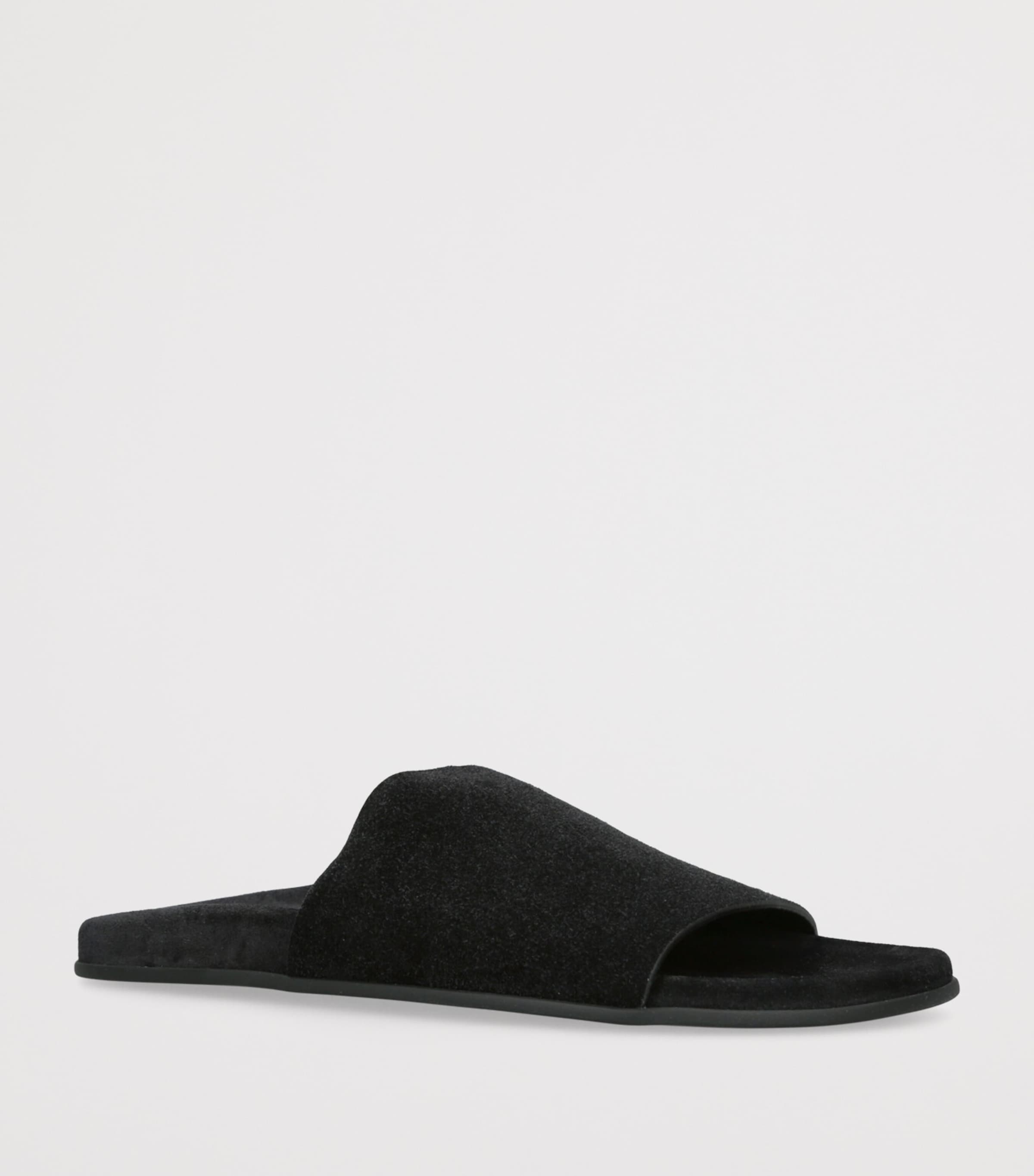Hugh Suede Slides BLACK Image 3
