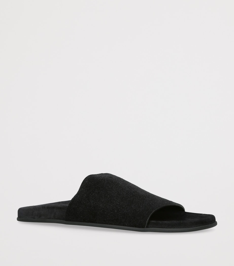 Hugh Suede Slides BLACK Image 3