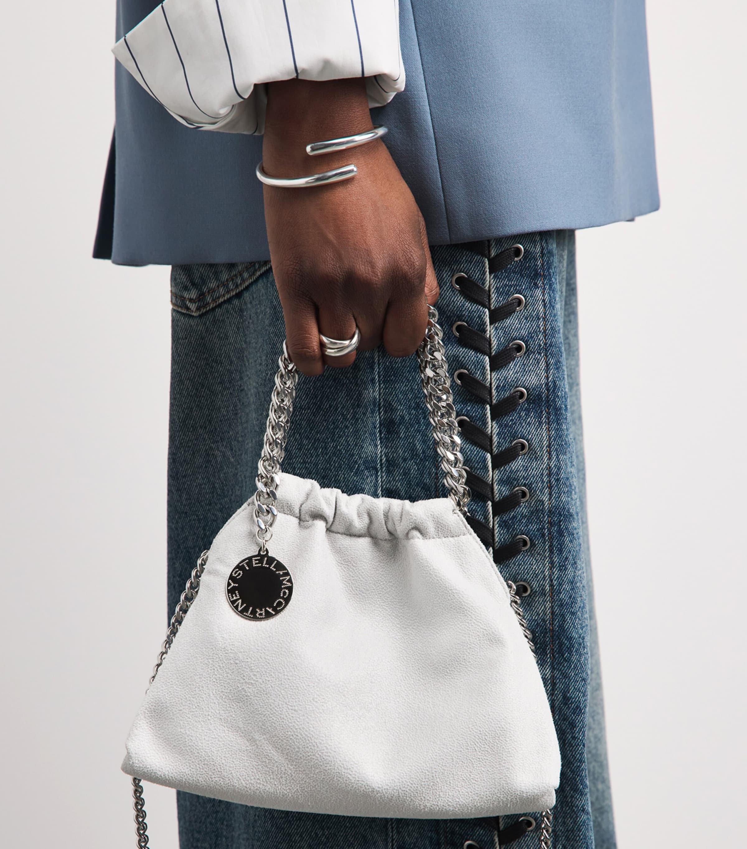 Drawstring Falabella Top-Handle Bag 1705 PEARL GREY Image 2