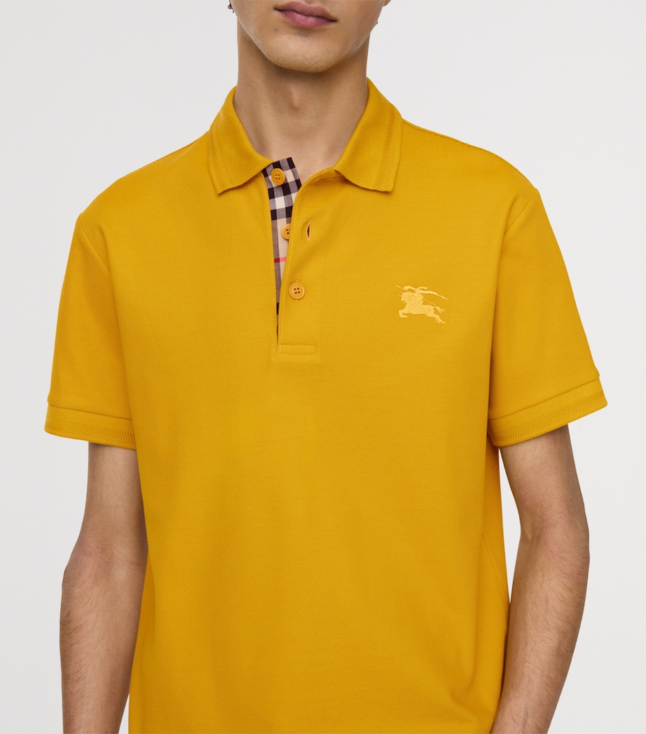 Burberry Mens Cotton Polo Shirt Pear Image 3