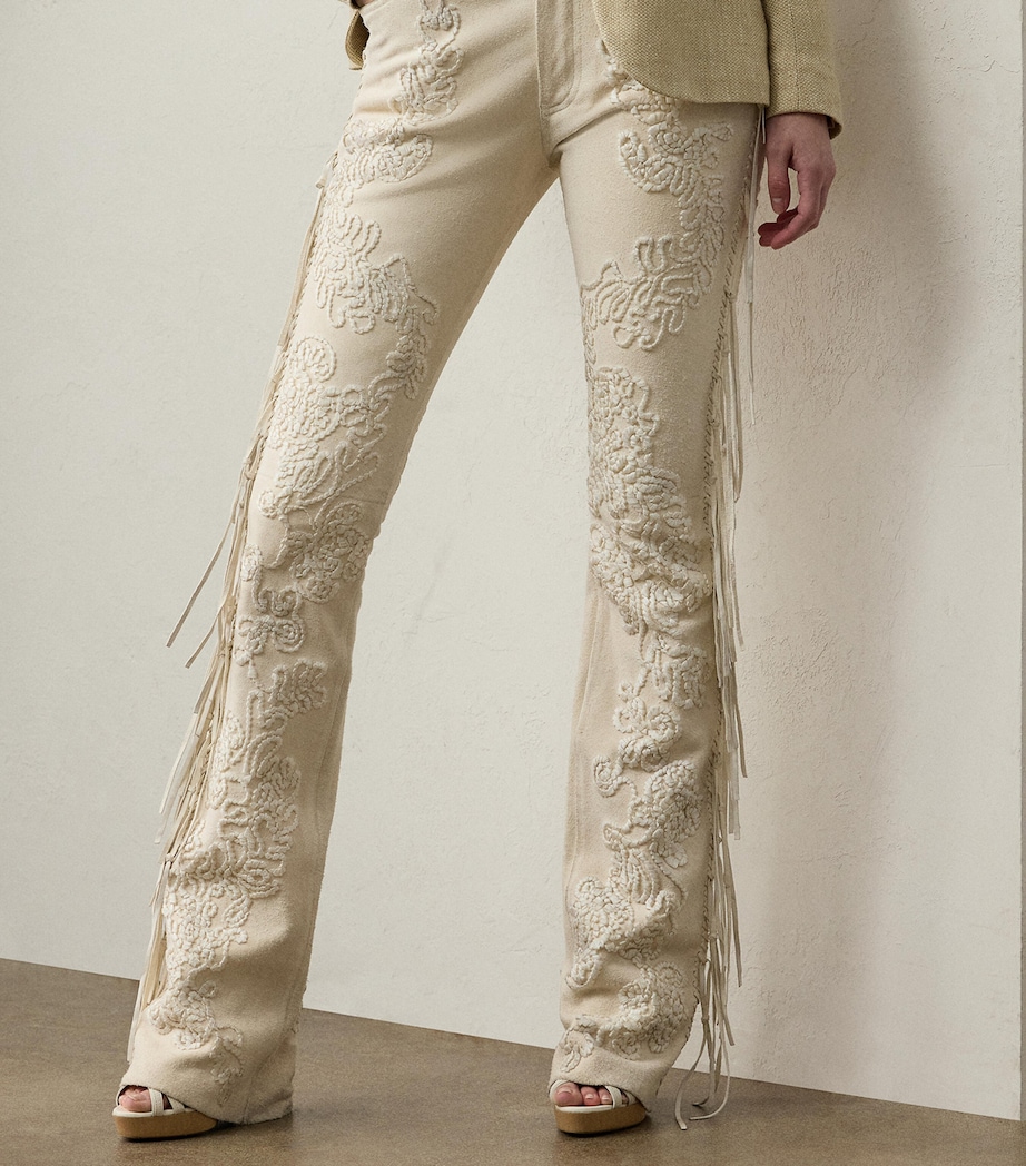 Annabeth Leather Trousers CREAM Image 2