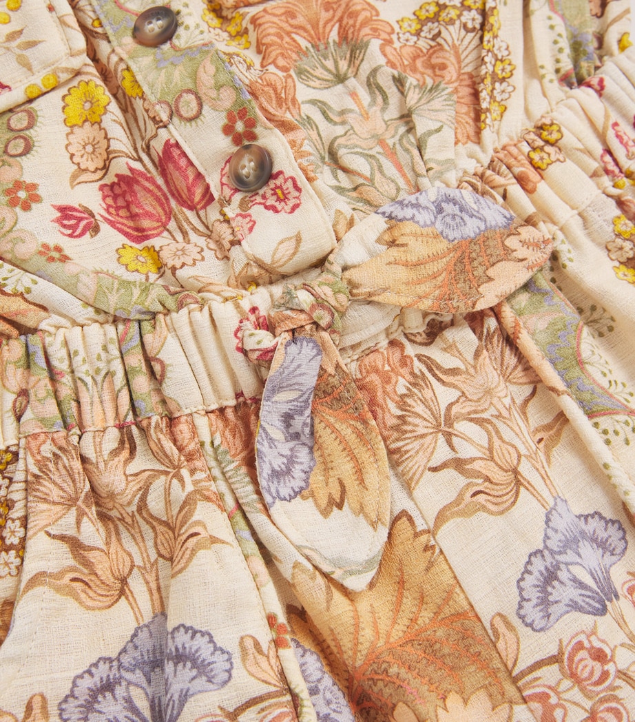 Cotton Floral Daylight Playsuit (2-12 Years) WALLPAPER FLRL CREAM Image 3