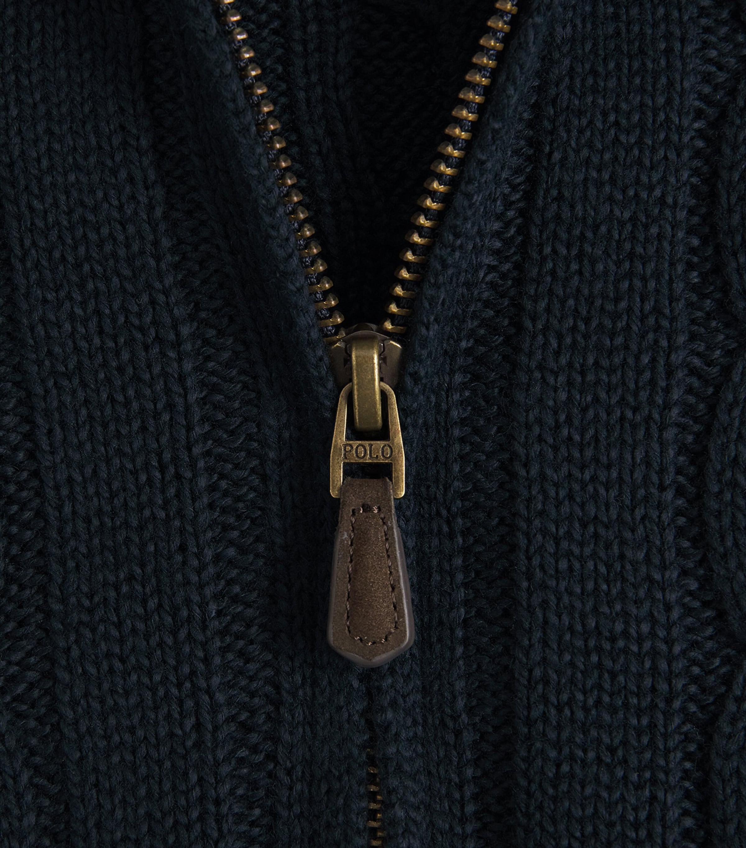 Polo Ralph Lauren Mens Cotton Cable-Knit Sweater Hunter Navy W/ Image 6