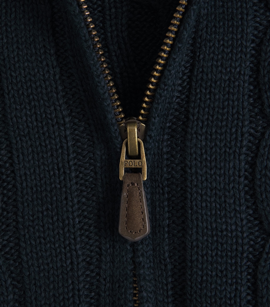 Polo Ralph Lauren Mens Cotton Cable-Knit Sweater Hunter Navy W/ Image 6