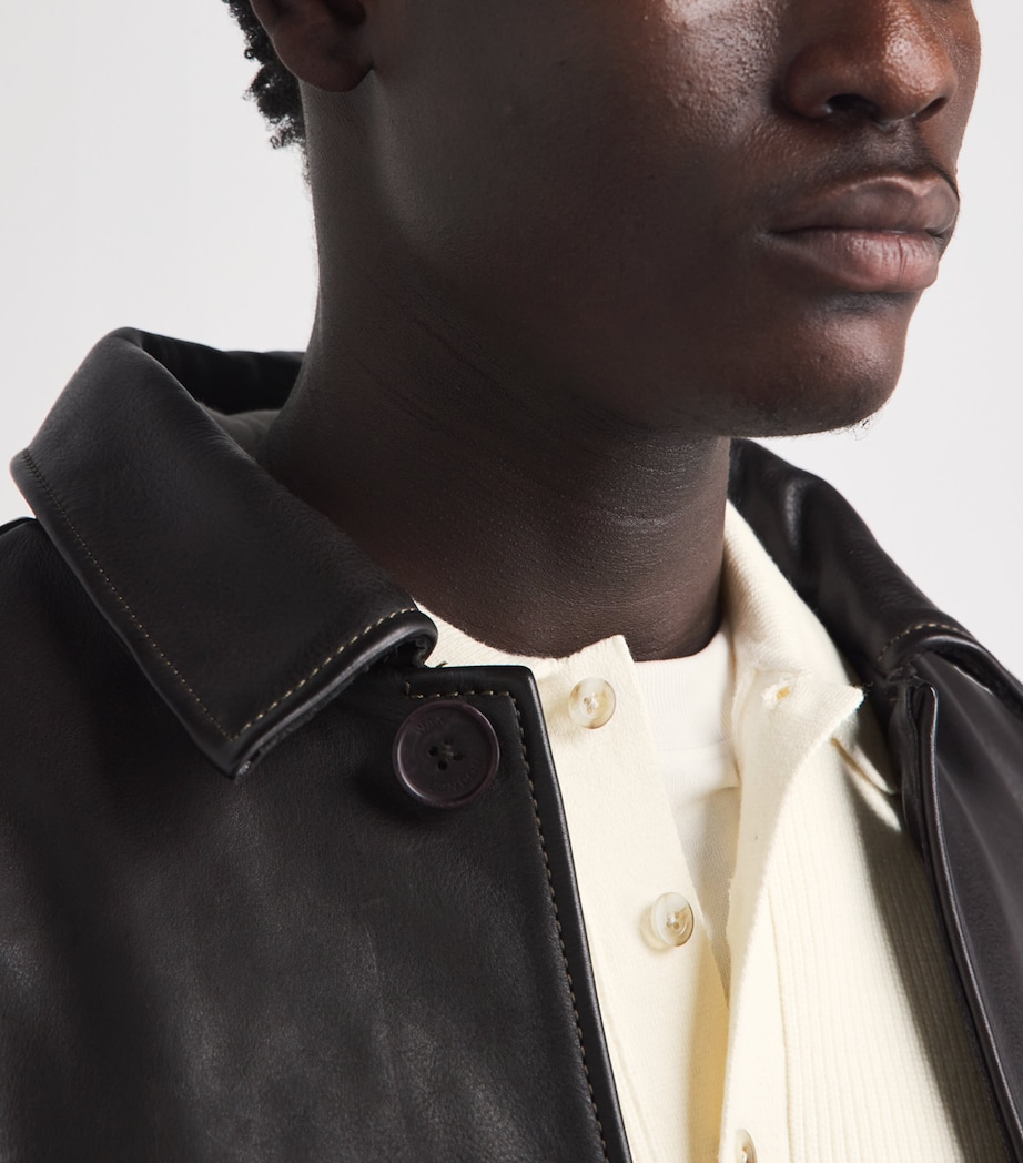 Vince Mens Cotton-Cashmere Heirloom Shaker Polo Sweater Bone Image 3