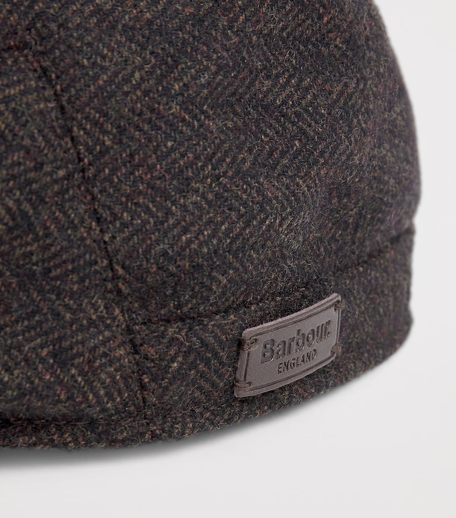 Barbour Wool-Blend Barlow Flat Cap Brown Image 3
