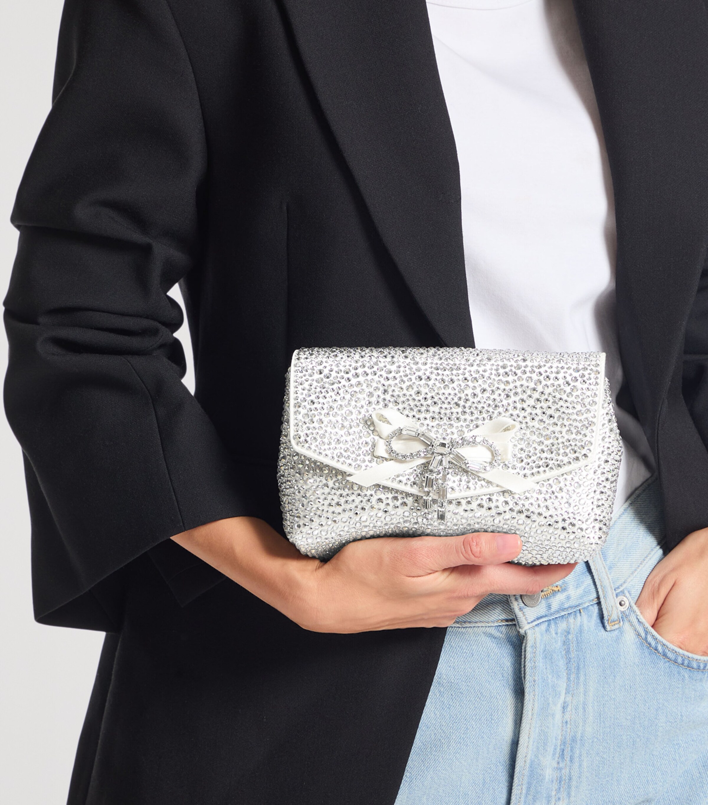 Jimmy Choo Soft Bow Mini Bag Ivory/silver Image 2