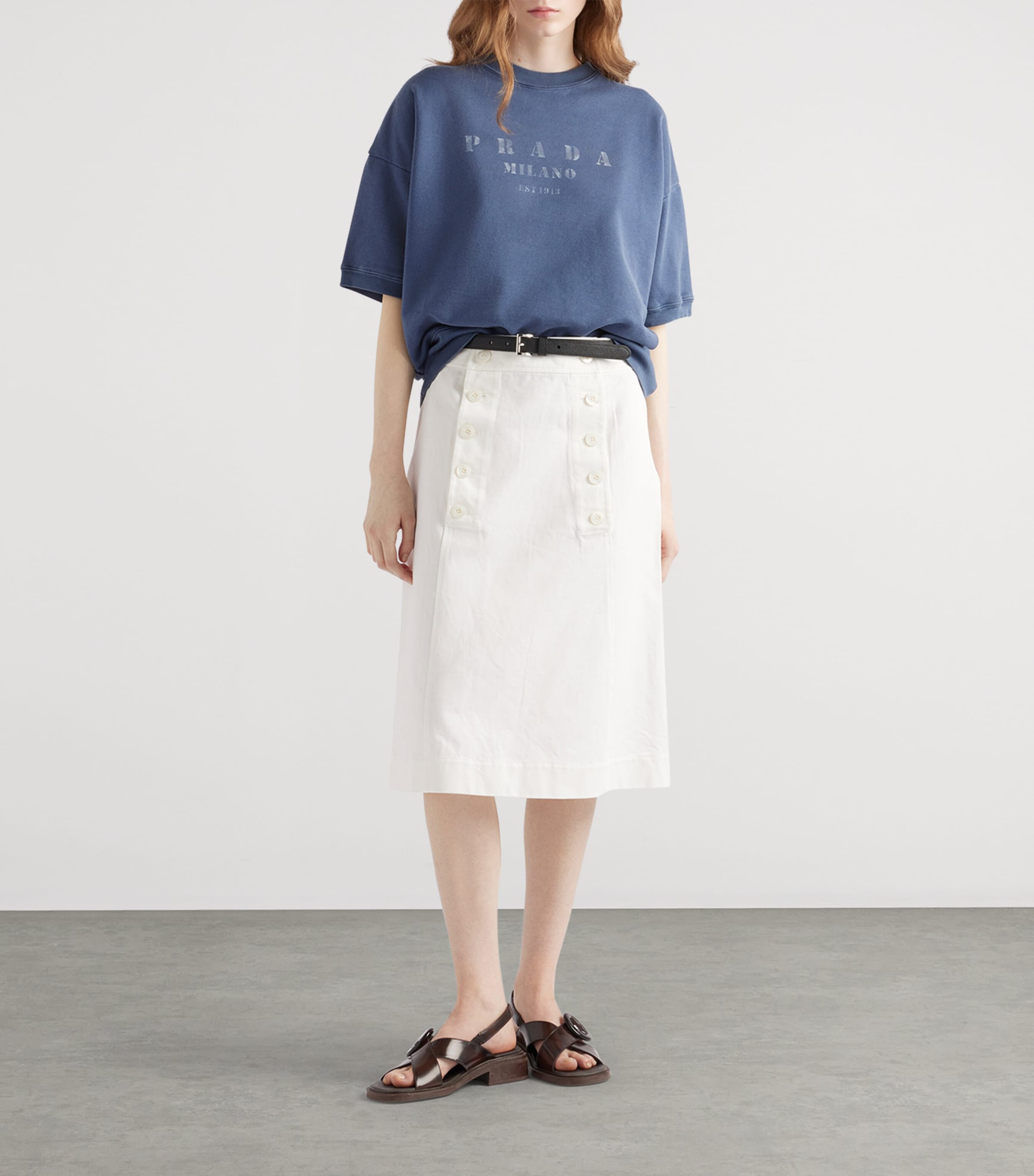 Short-Sleeve Logo Sweatshirt F0124 Image 2