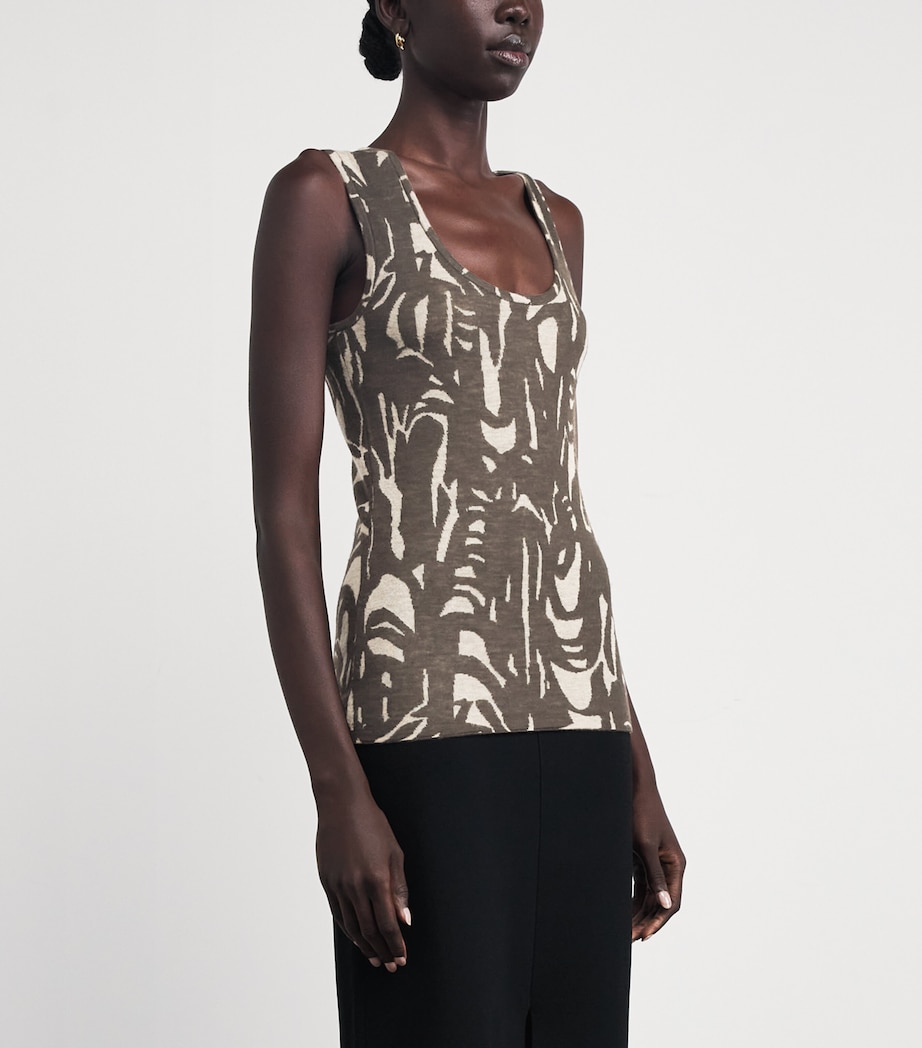 Cashmere-Blend Silla Tank Top POWDER/COCOA Image 3