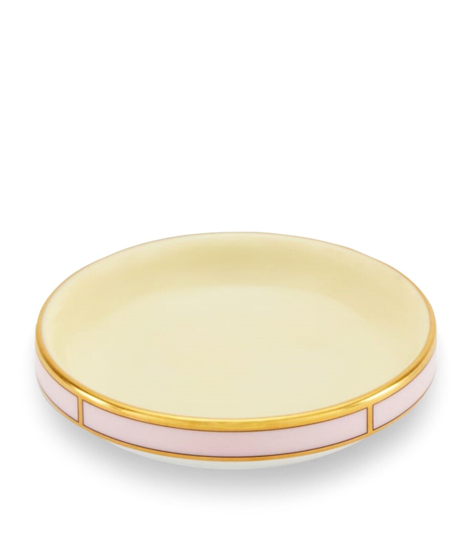 Porcelain Colonna Diva Giallo Butter Dish (10cm) G00134901 Image 4