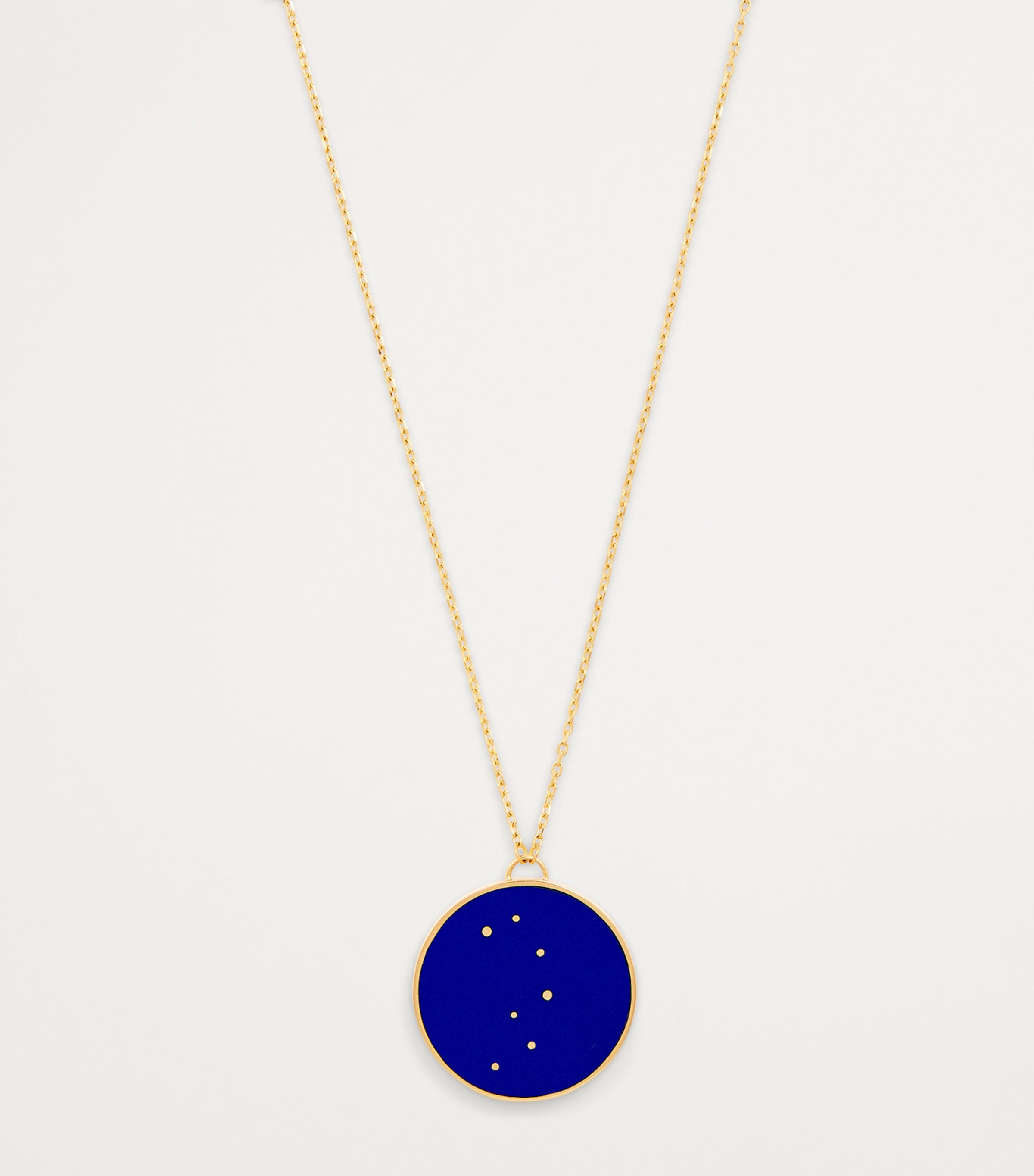 Yellow Gold, Diamond, Lapis and Turquoise Cosmic Love Necklace YELLOW GOLD Image 4