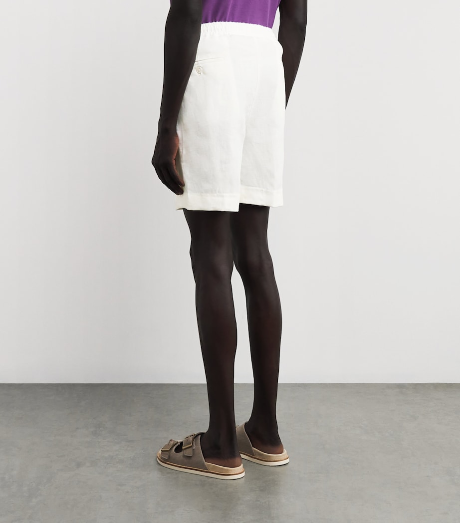 Linen Davis Shorts CREAM Image 4