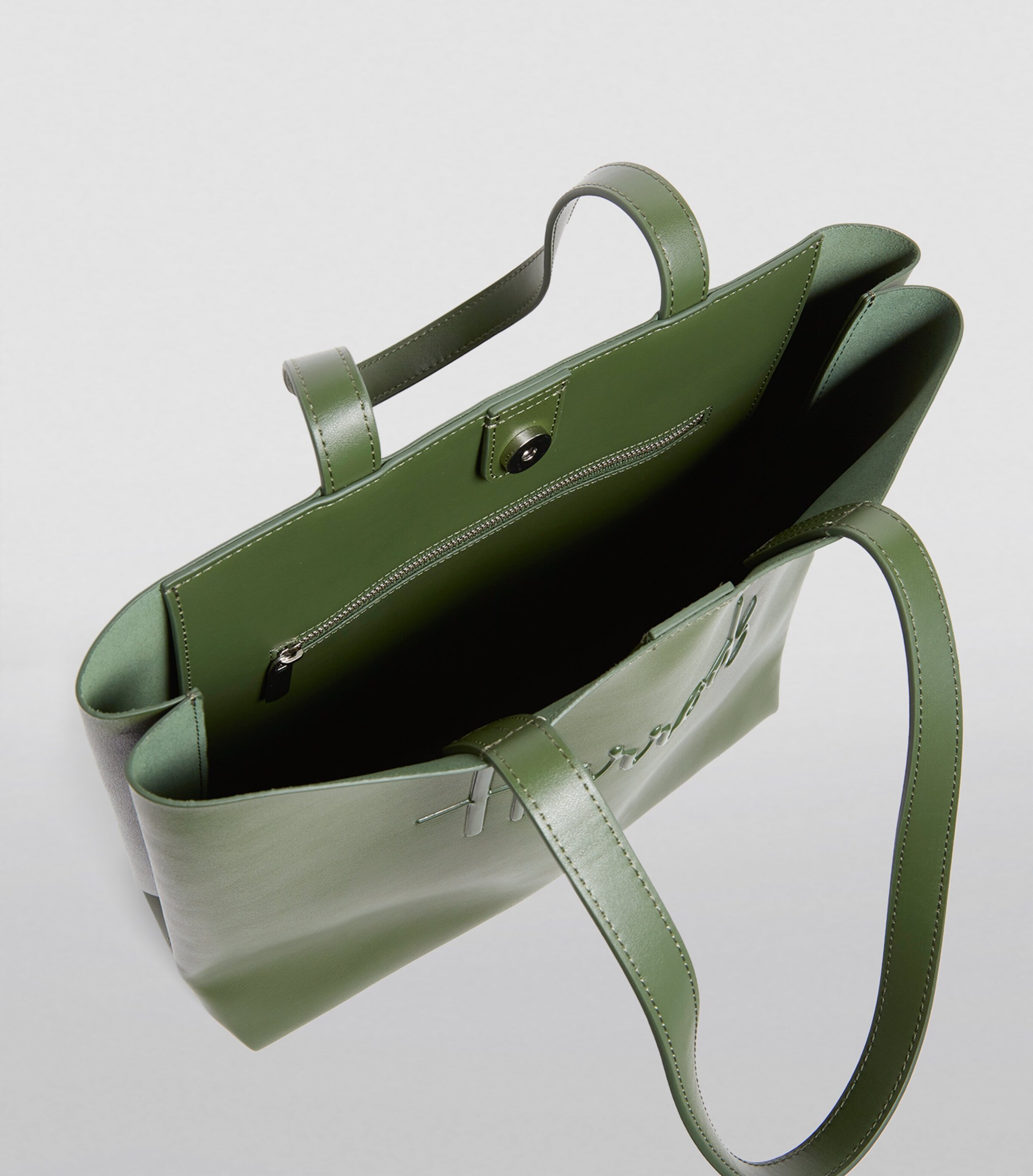 Medium Leather Kensington Tote Bag BLUE Image 5