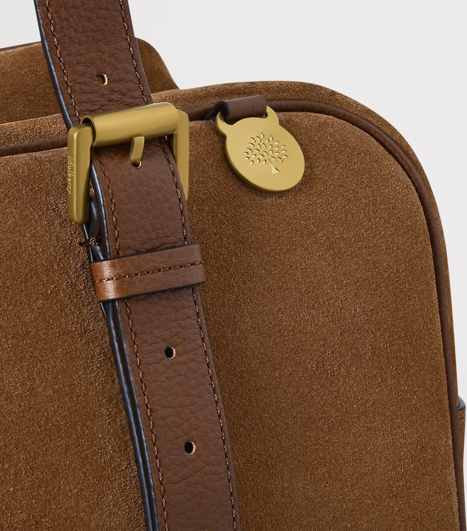 Mulberry Suede Boston Shoulder Bag Vintage Oak Image 6