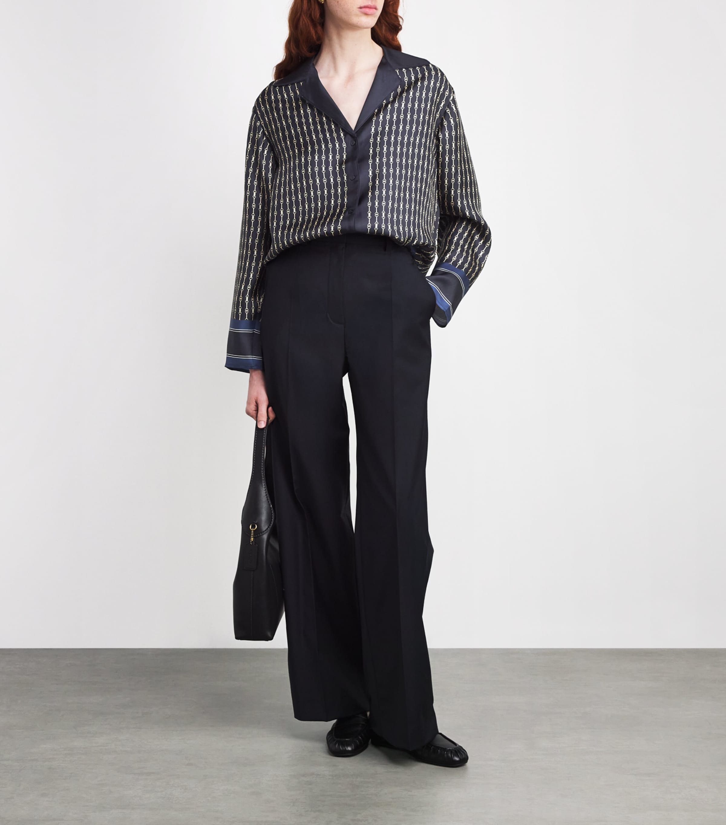 Silk Printed Colina Shirt DARK PRINT Image 2