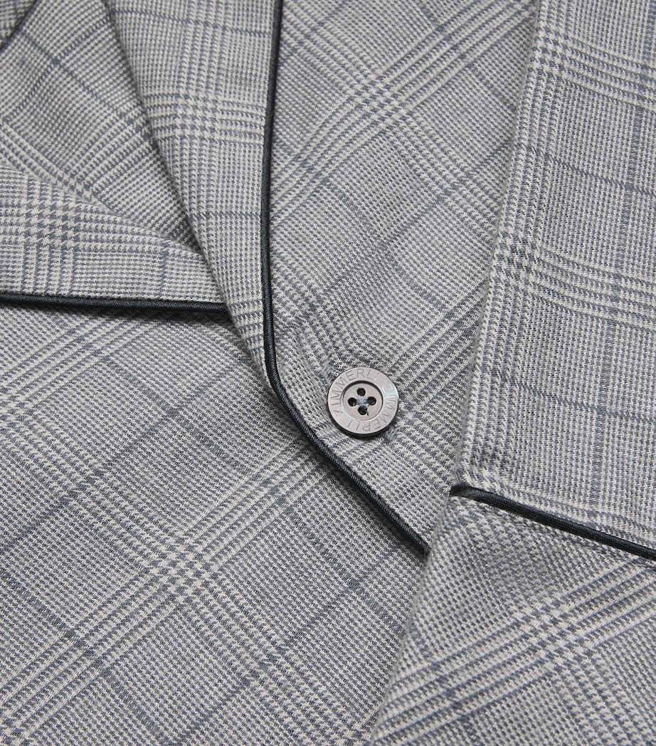 Cotton-Wool Flannel Pyjamas 075 DARK GREY CHECK Image 5