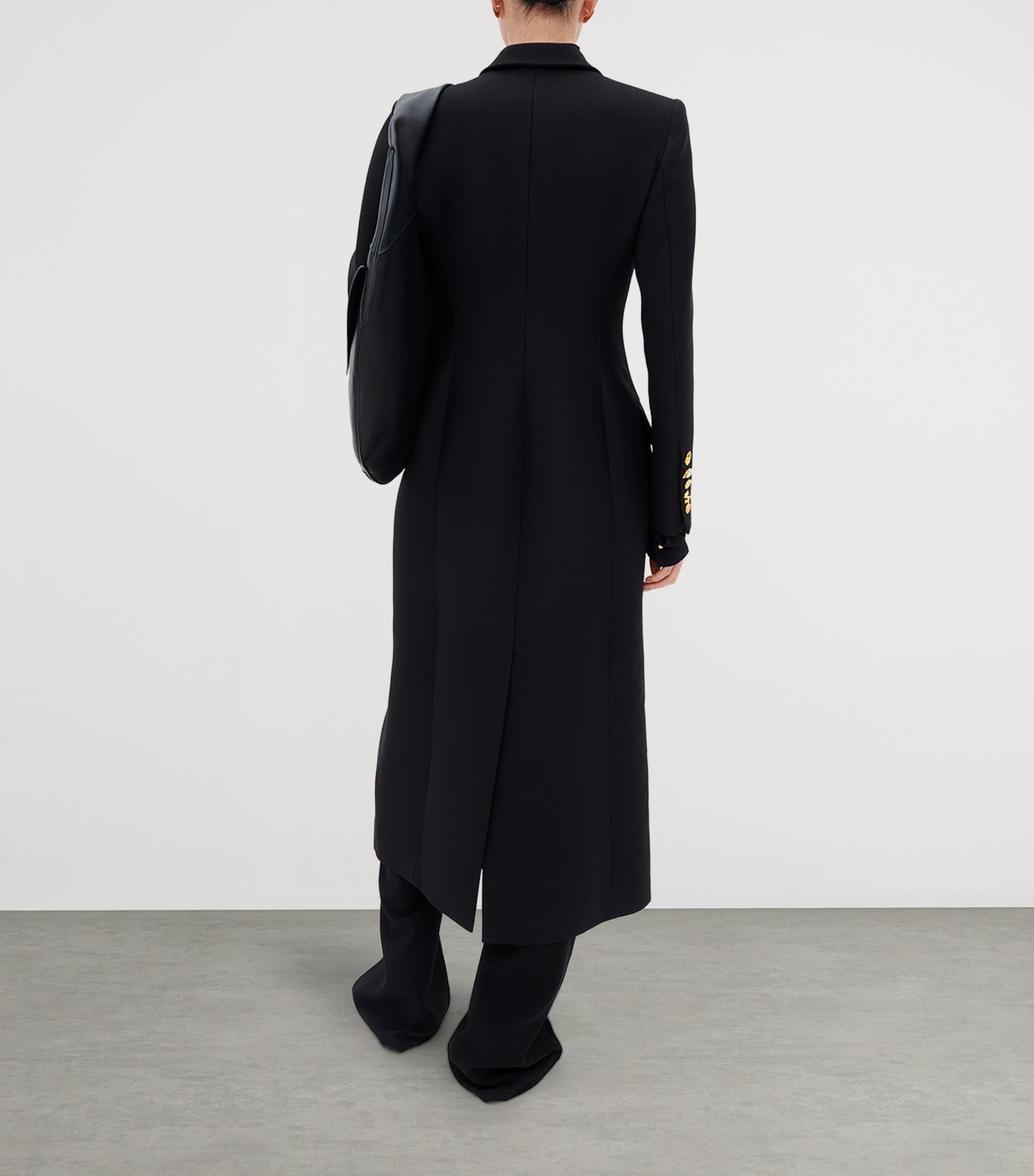 Schiaparelli Womens Measuring Tape Coat Black Image 2