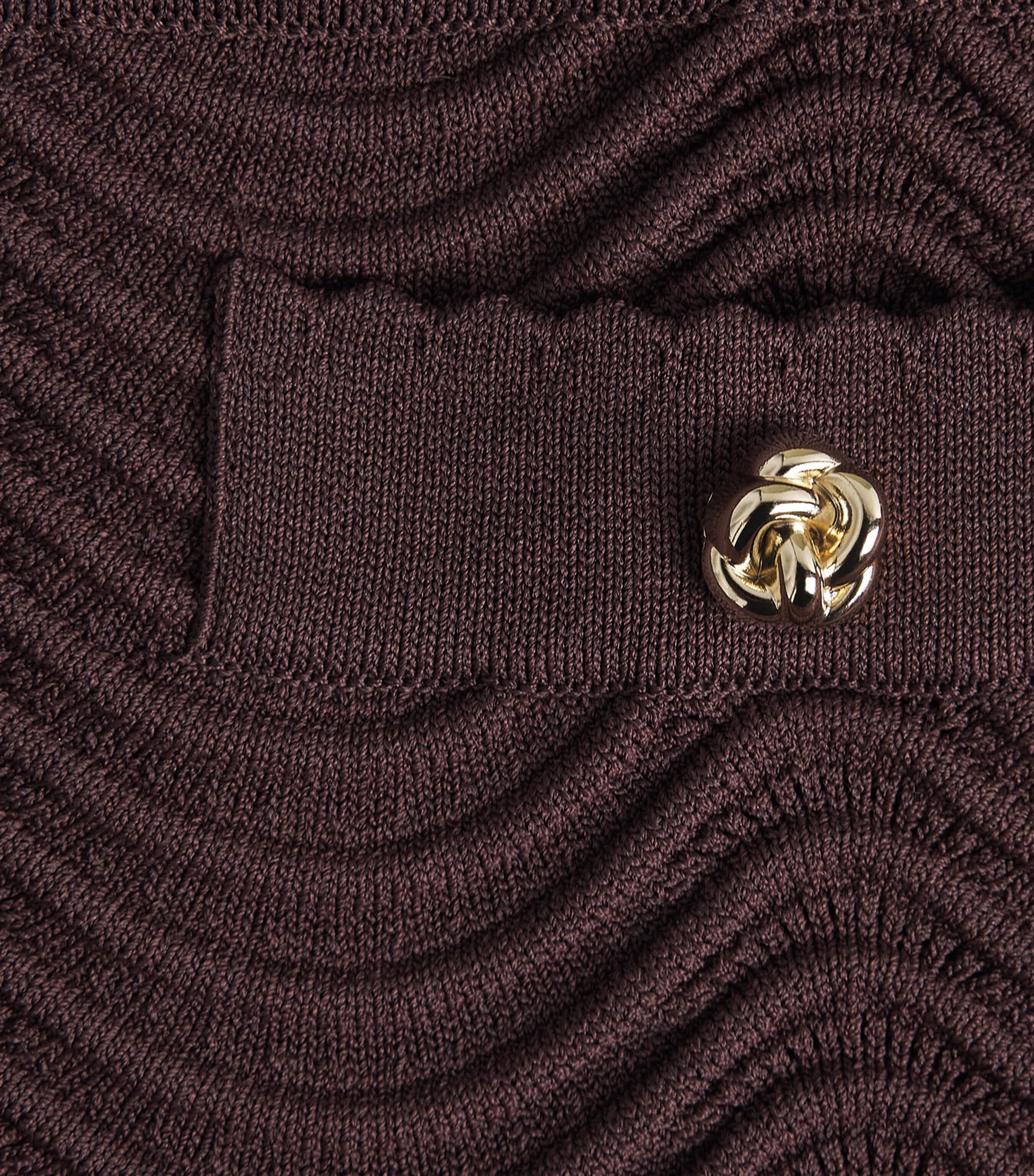 Sandro Paris Womens Knitted Mini Skirt Brown Image 6