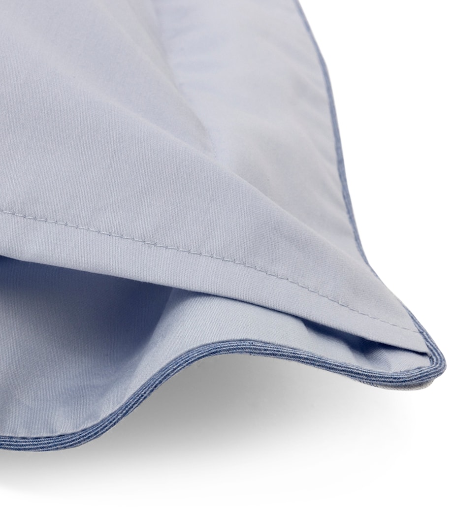 Yves Delorme Ecumes Square Oxford Pillowcase (65cm x 65cm) Blue Image 4