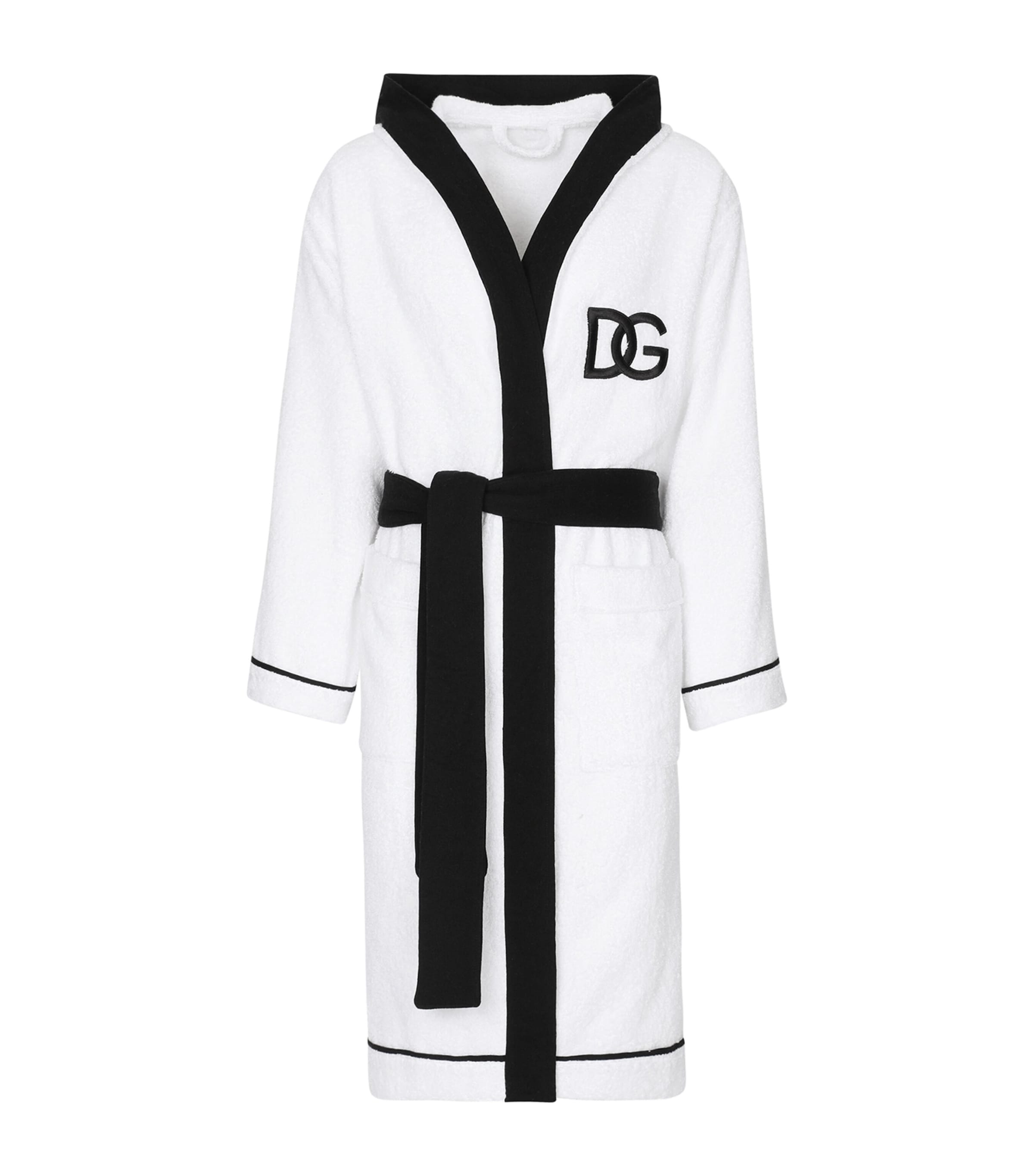 Dolce & Gabbana Terry Cotton Dg Logo Robe