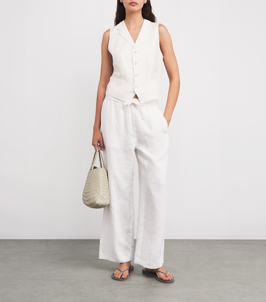 Linen-Cotton Waistcoat WHITE Image 2