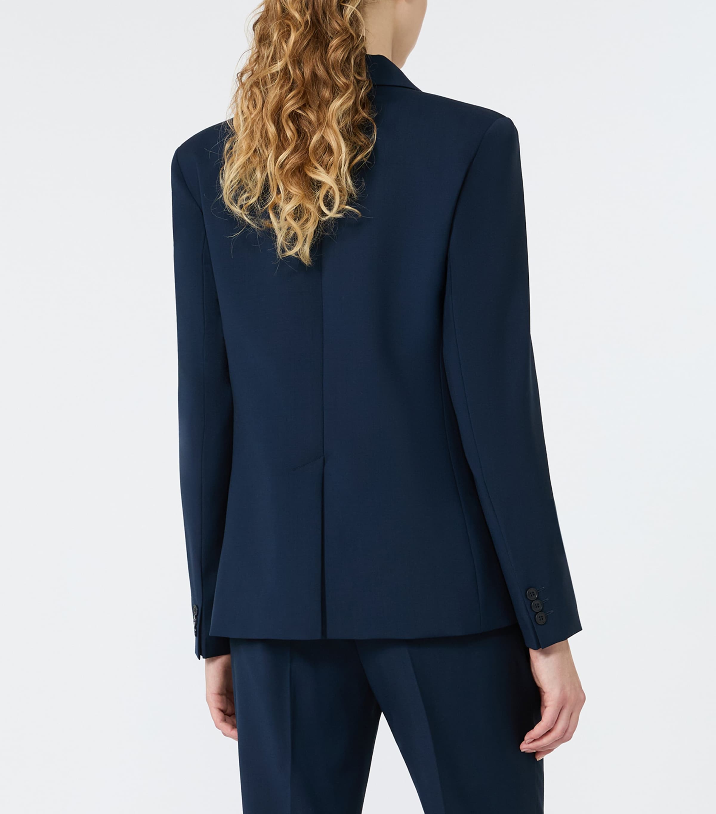 Weekend Max Mara Womens Virgin Wool Blazer Navy Image 4