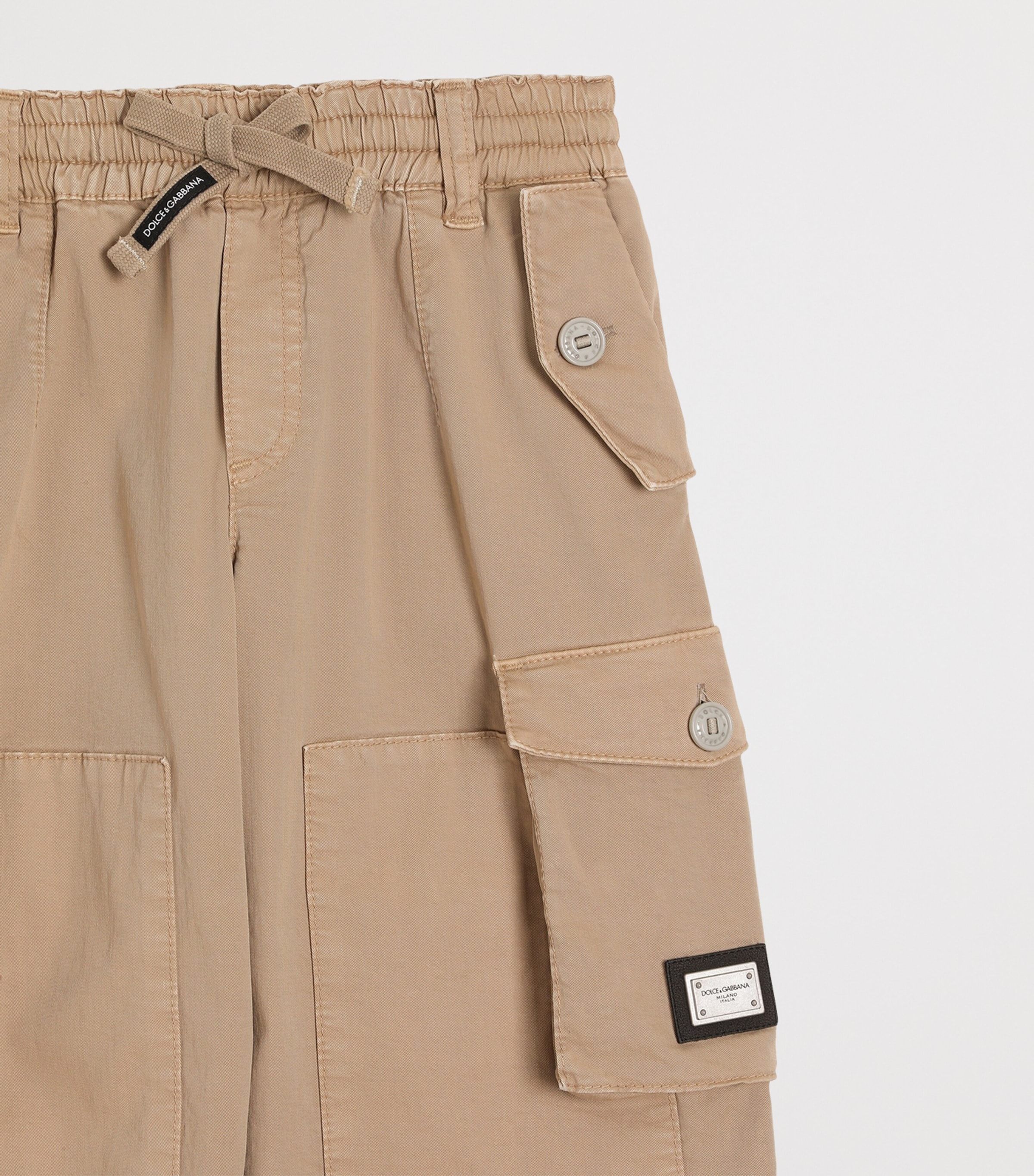 Dolce&Gabbana Kids Garment-Dyed Cargo Trousers (8-12+ Years) Combined Colou Image 3