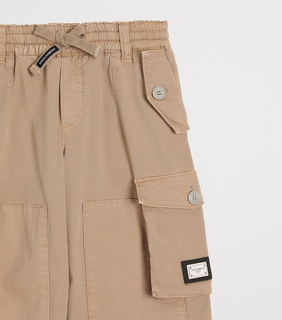 Dolce&Gabbana Kids Garment-Dyed Cargo Trousers (8-12+ Years) Combined Colou Image 3