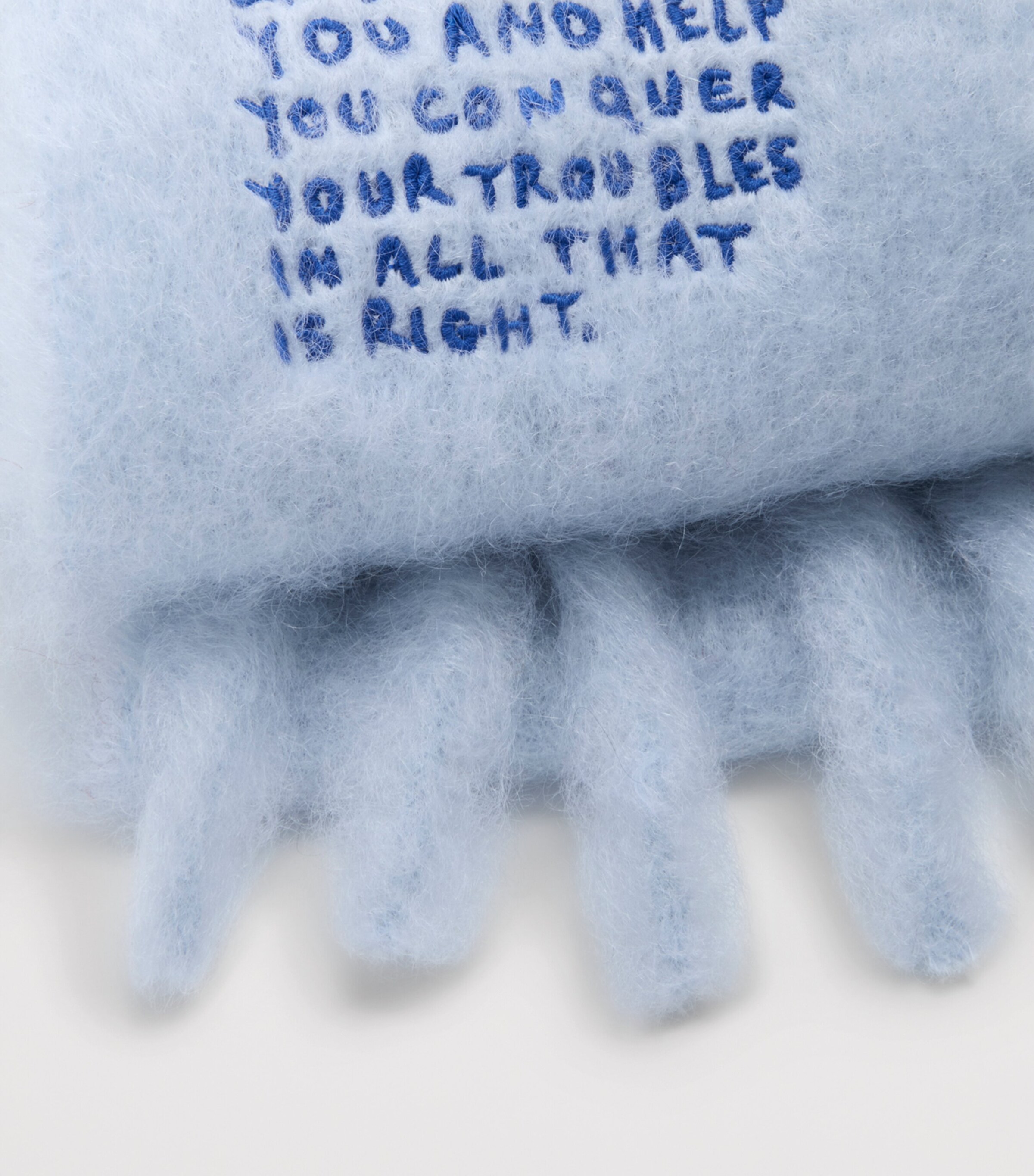 LOEWE x Louis Wain Mohair-Wool-Blend Scarf BABY BLUE Image 5