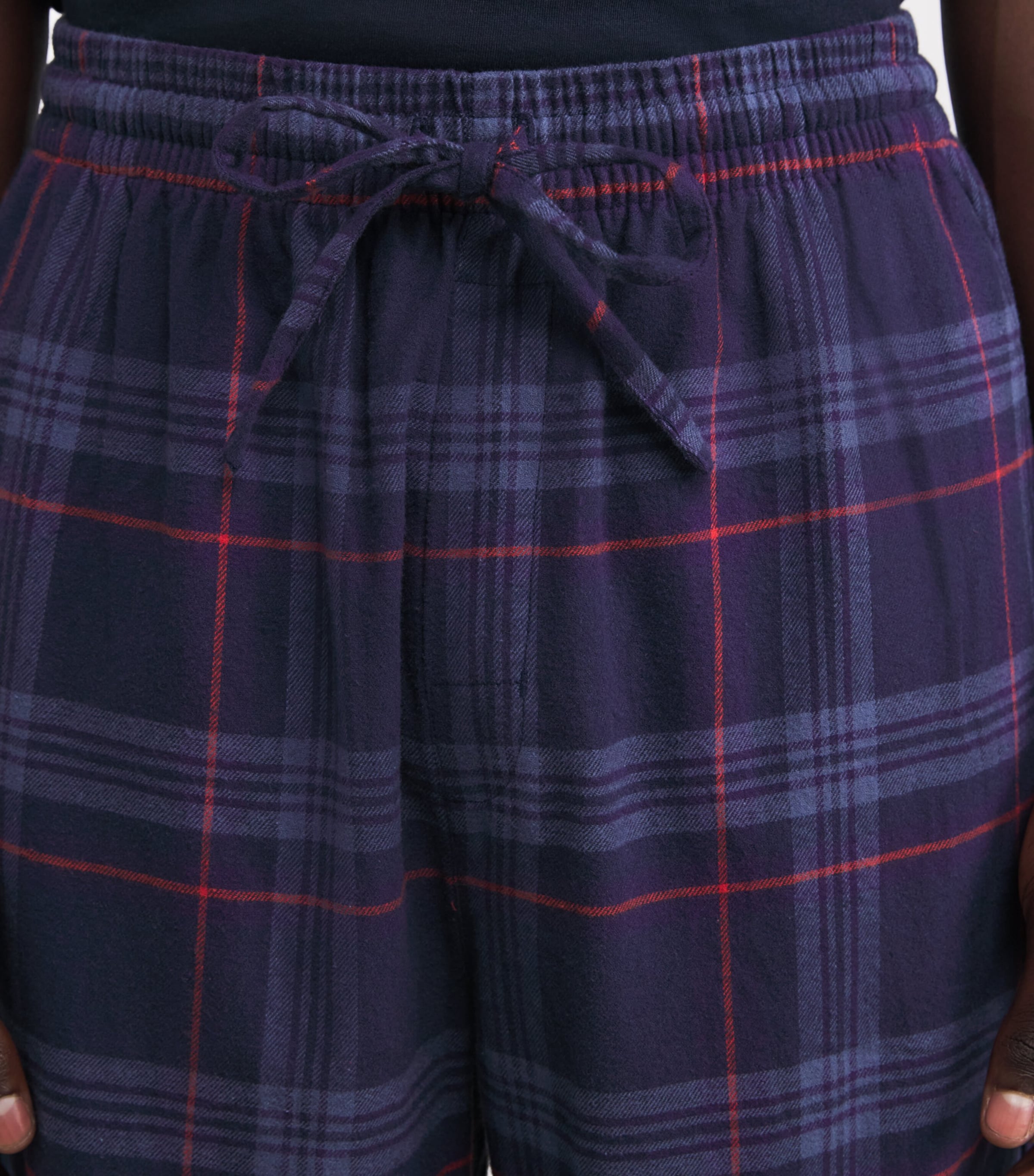 Skims Mens Flannel Tartan Pyjama Trousers Damson Laser Plaid Image 6