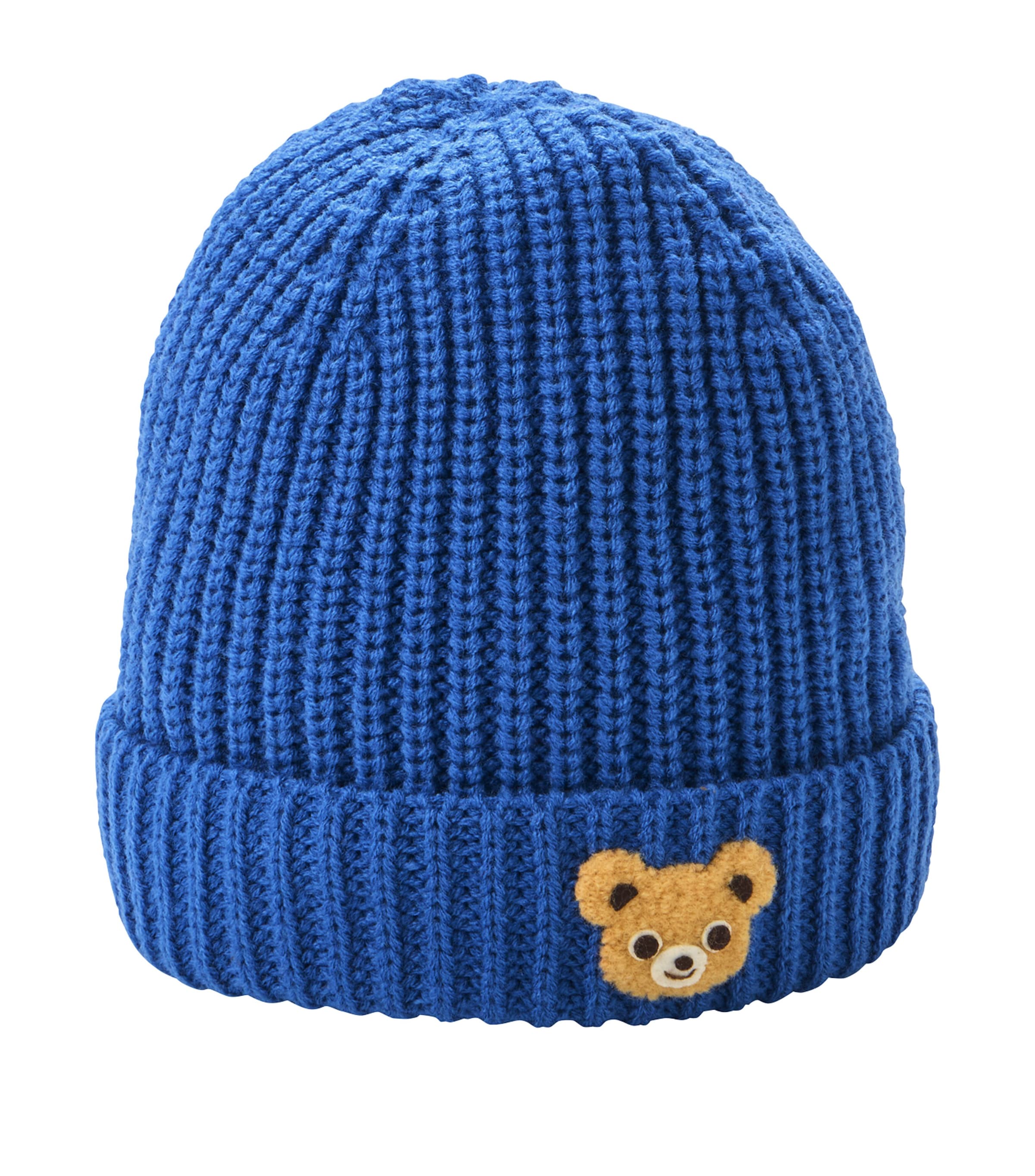 Miki House Knitted Felt Character Beanie Hat In Blue