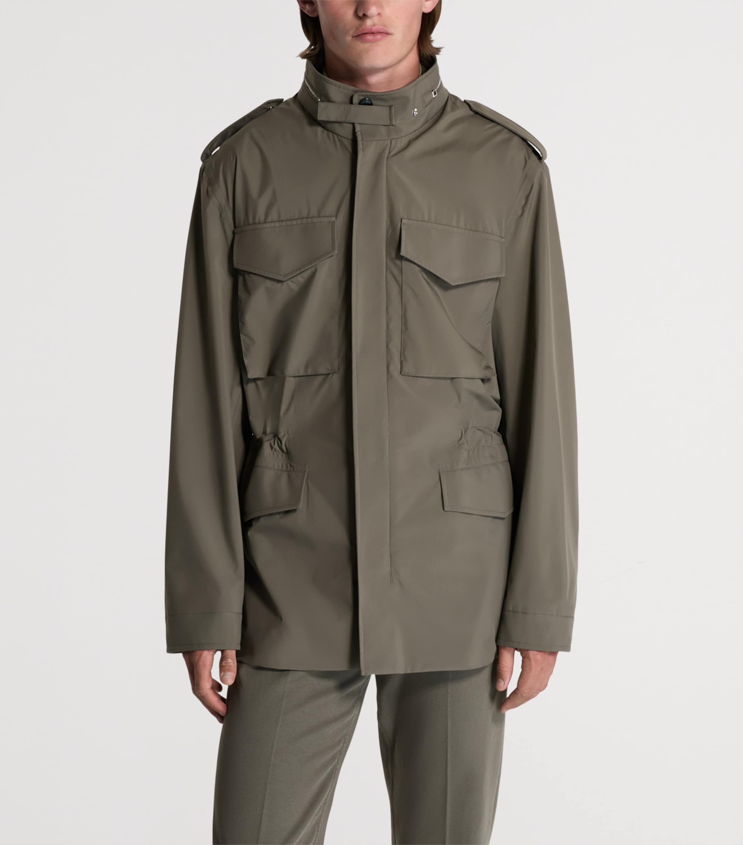Dunhill Mens Field Jacket Khaki Image 4