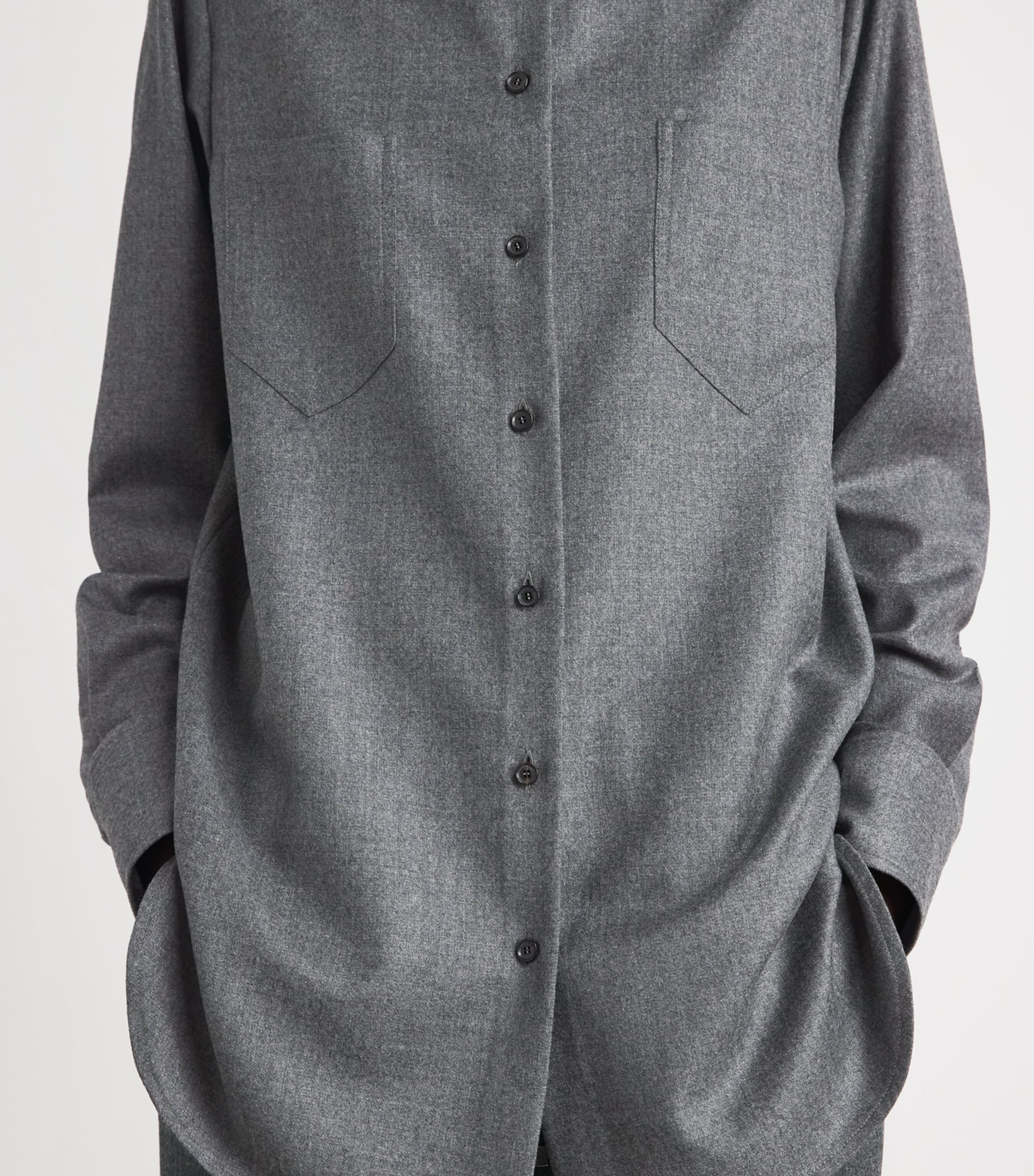 Kiton Womens Virgin Wool Shirt Grey Image 3