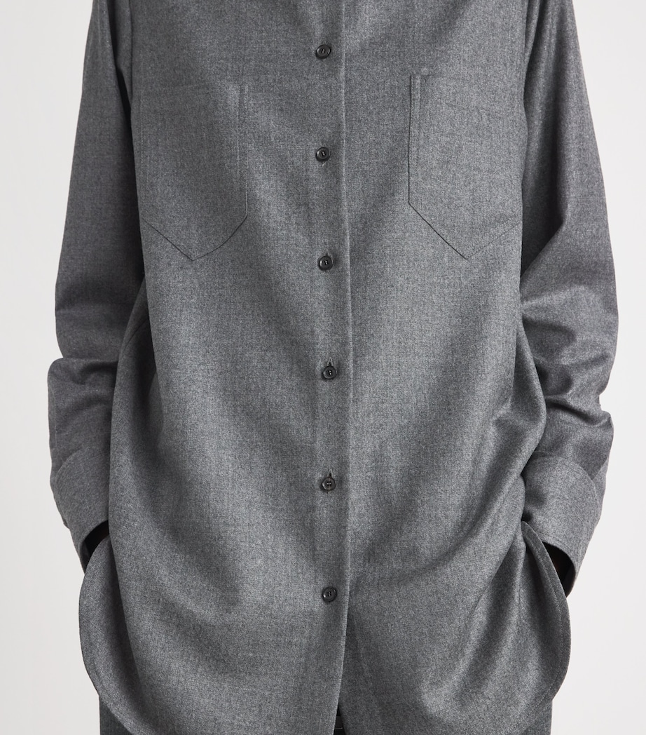 Kiton Womens Virgin Wool Shirt Grey Image 3