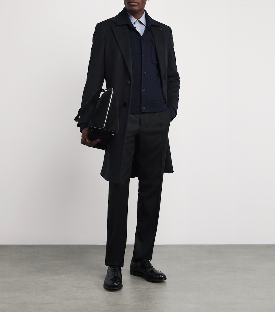 Virgin Wool Overcoat 850 NAVY Image 2