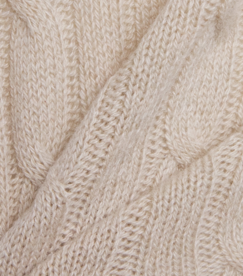 Polo Ralph Lauren Mens Cashmere Cable-Knit Sweater Light Wlnut Brn Hthr Image 6