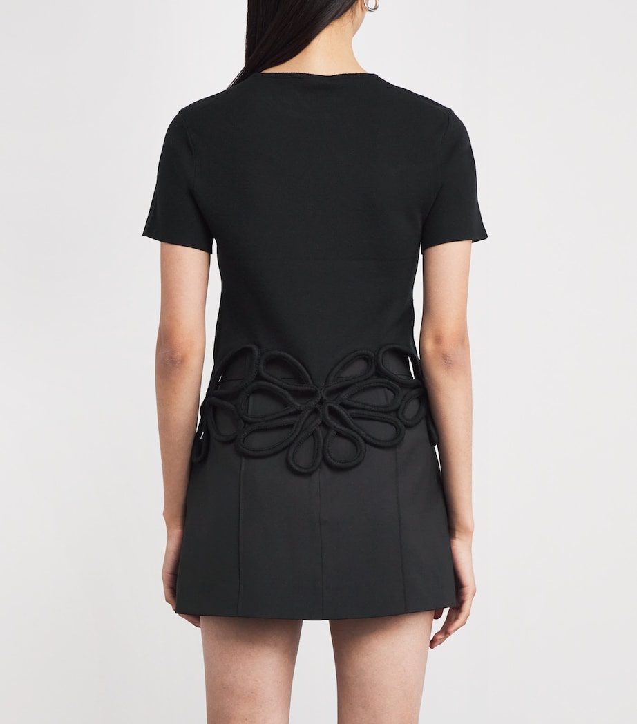 Knitted Eres Crop Top BLACK Image 4