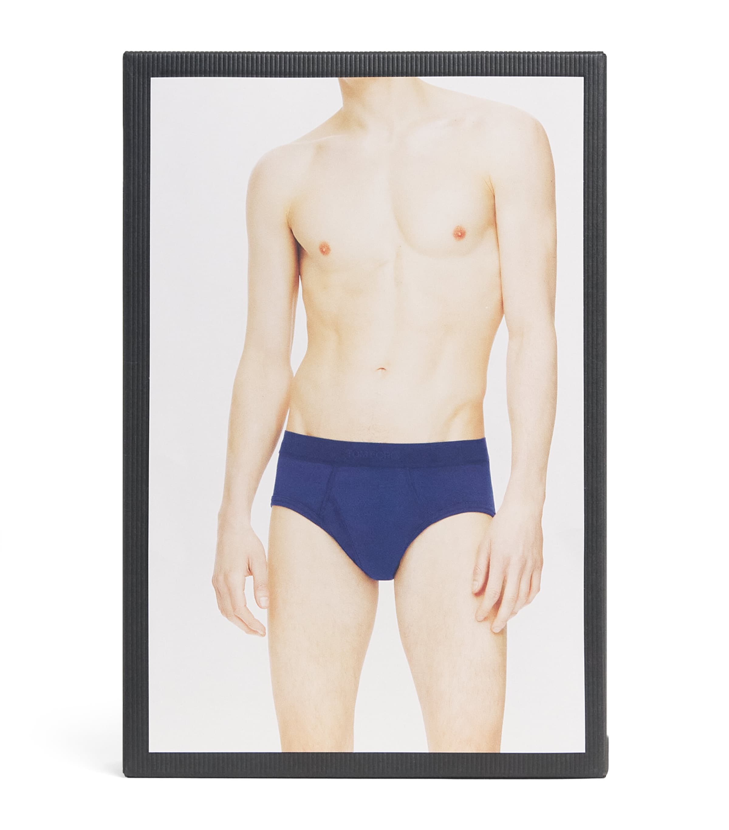 TOM FORD Mens Stretch-Cotton Logo Briefs Emerald Green Image 4
