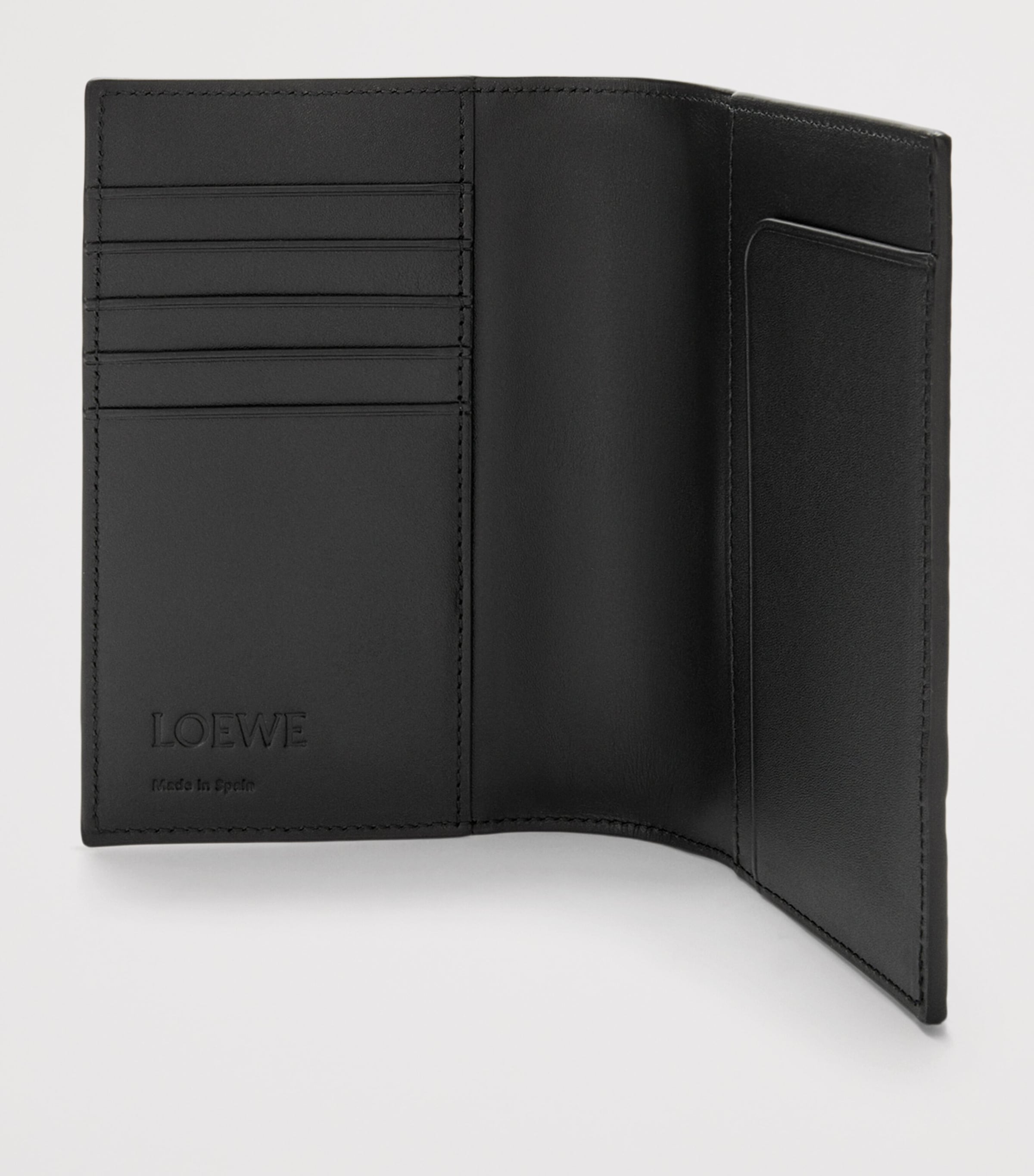 LOEWE Grained Leather Puzzle Edge Passport Cover Black Image 3