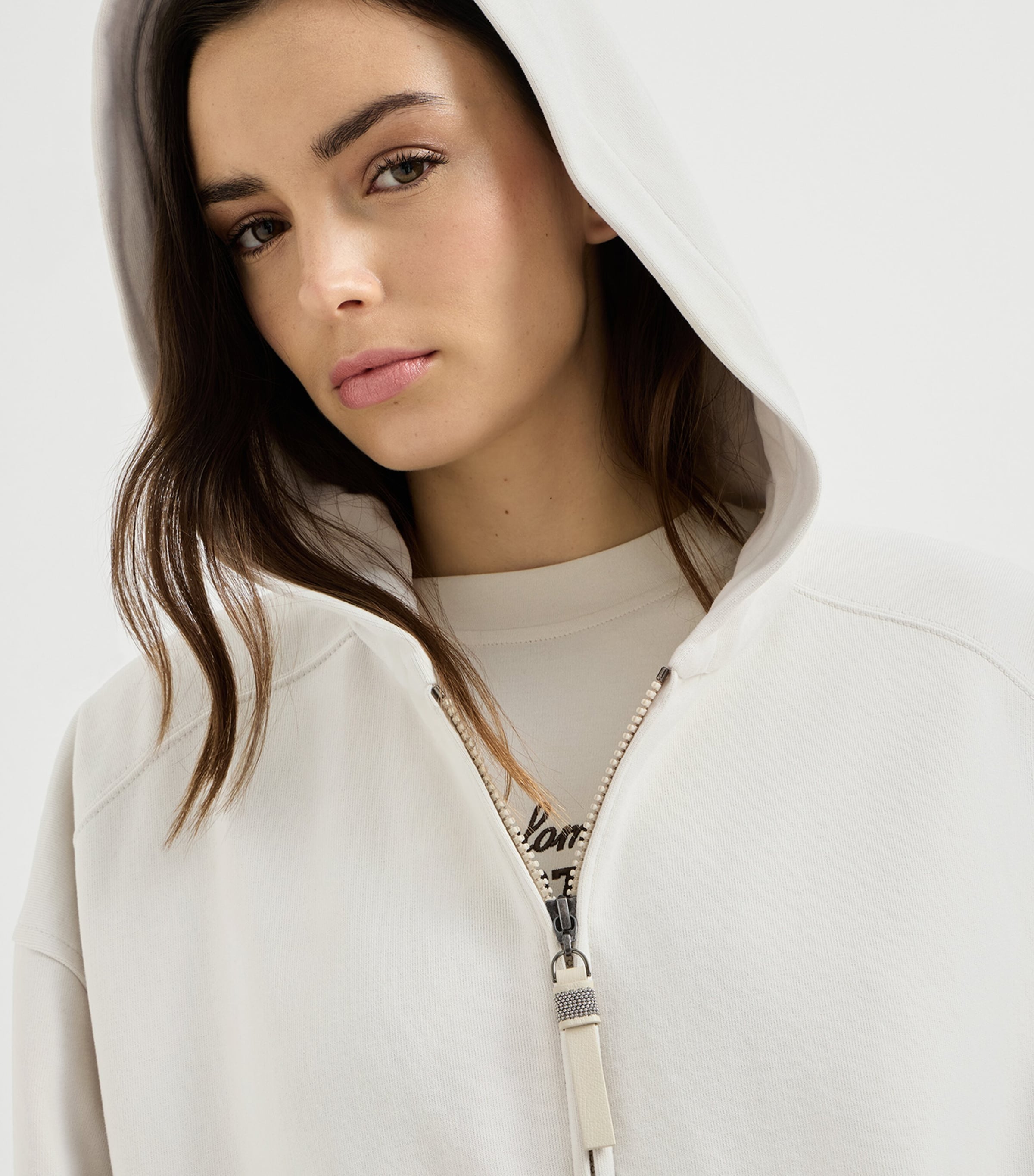 Brunello Cucinelli Womens Cotton Zip-Up Hoodie Image 6