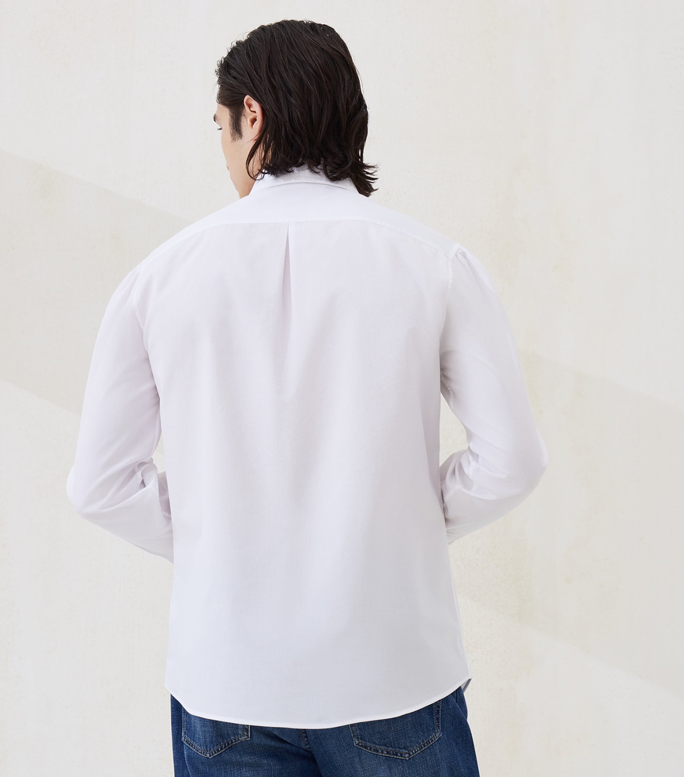 Cotton Twill Button-Down Shirt C159 Image 3