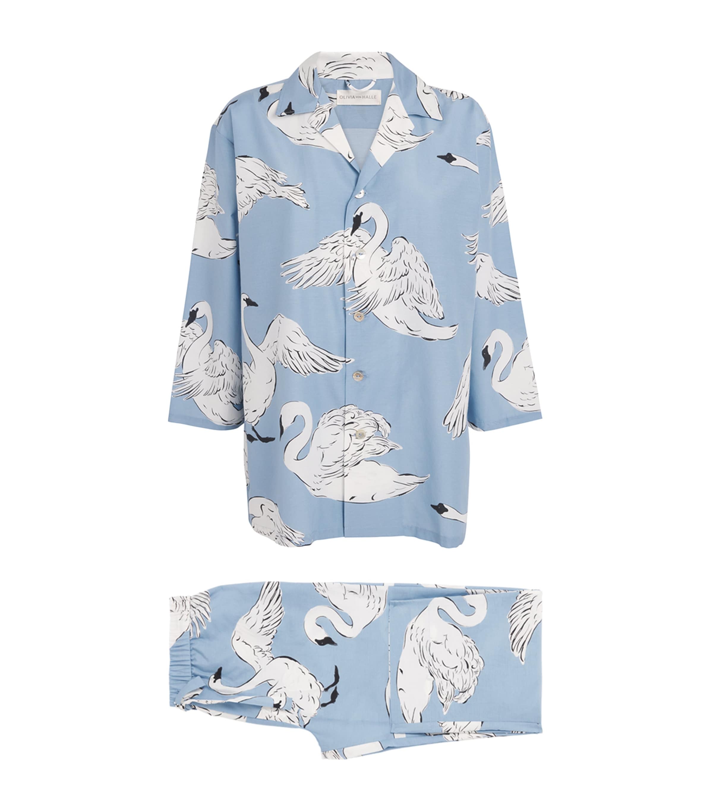 Olivia von Halle Womens Cotton-Silk Casablanca Laia Pyjama Set Laia Image 1
