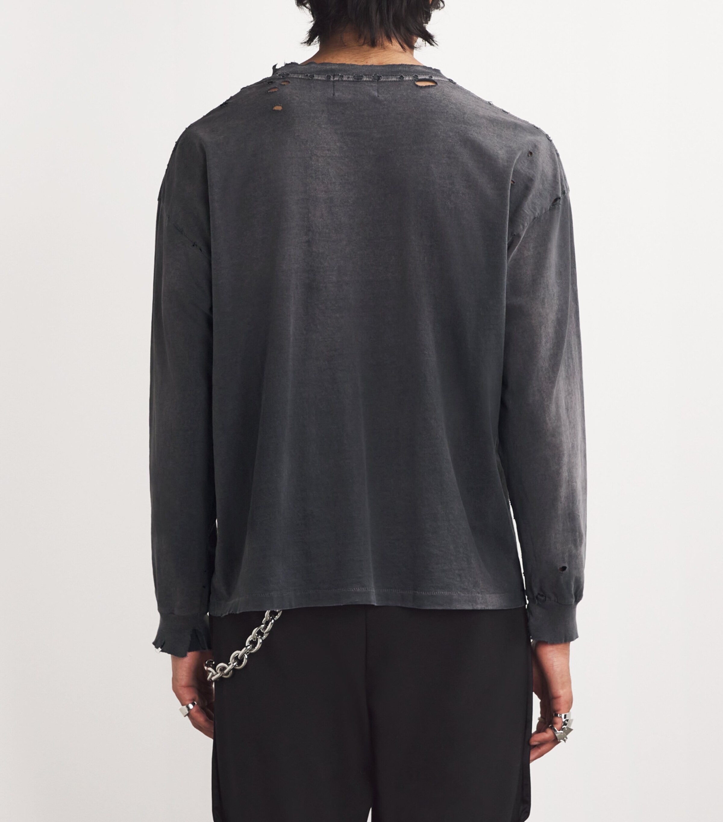 Enfants Riches Déprimés Black Cotton Vintage-Wash Logo T-Shirt