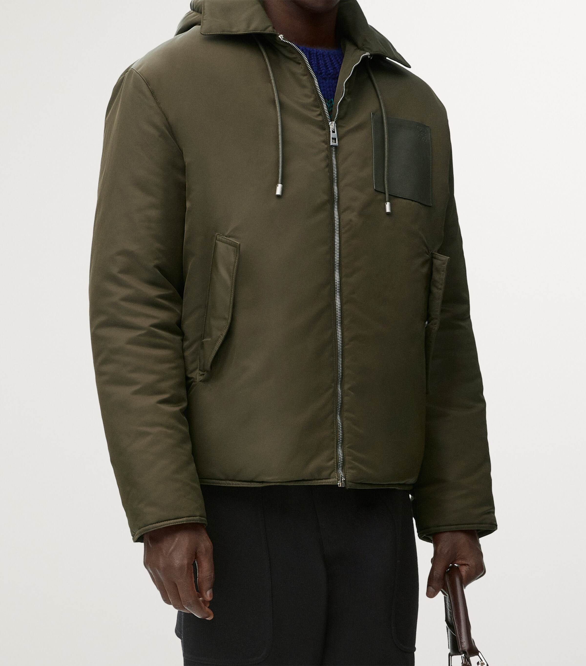 Nylon Padded Jacket KHAKI GREEN Image 3