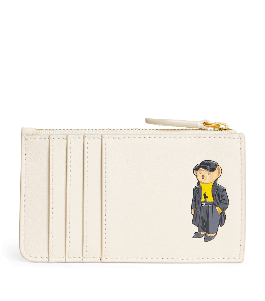 Leather Logo Embossed Coin Purse IVORY Image 1