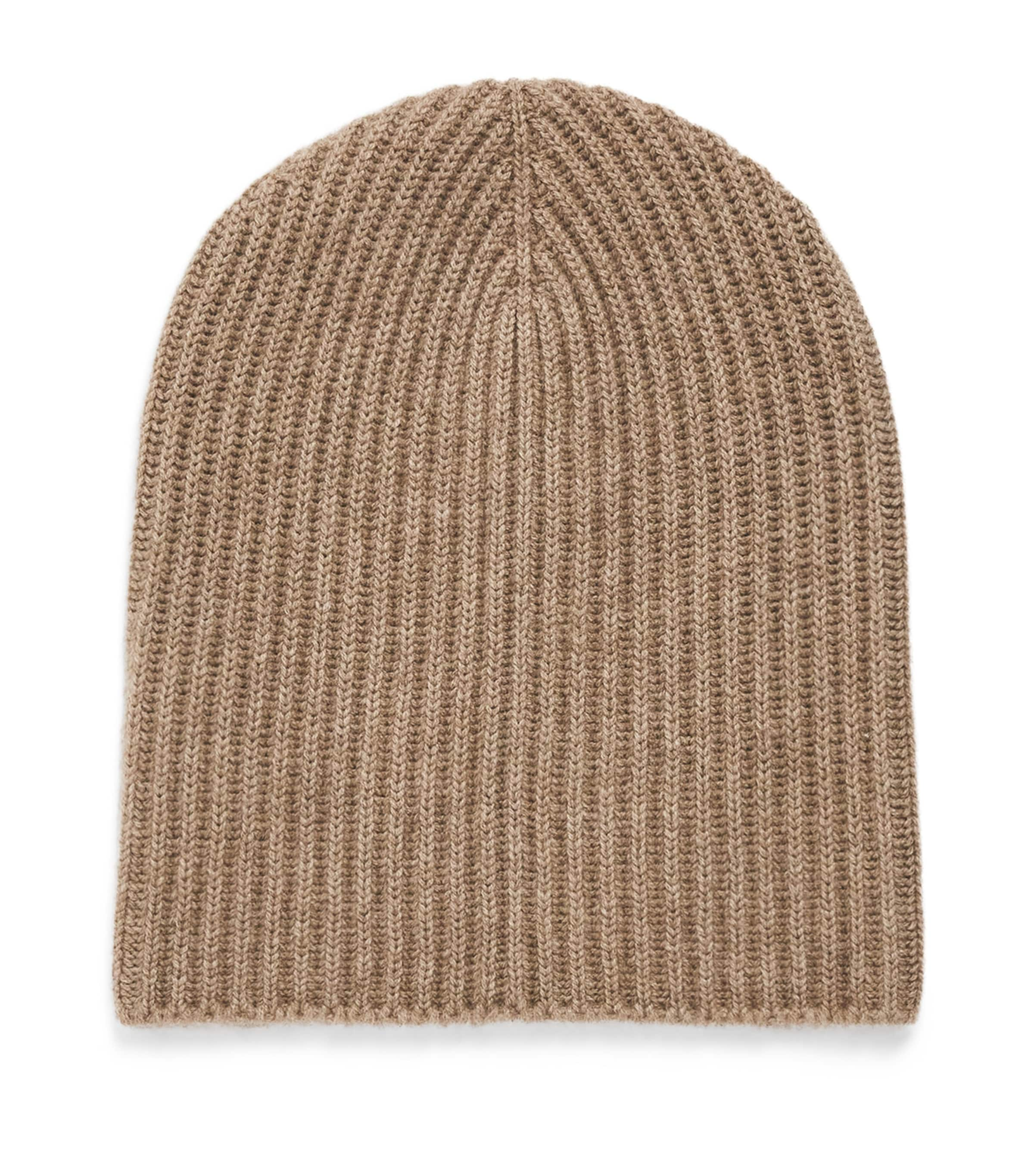 Begg X Co Cashmere Ribbed Beanie In Brown