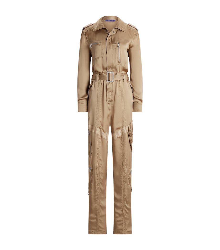 Mulberry Silk Gwyneth Jumpsuit LUX TAN Image 1