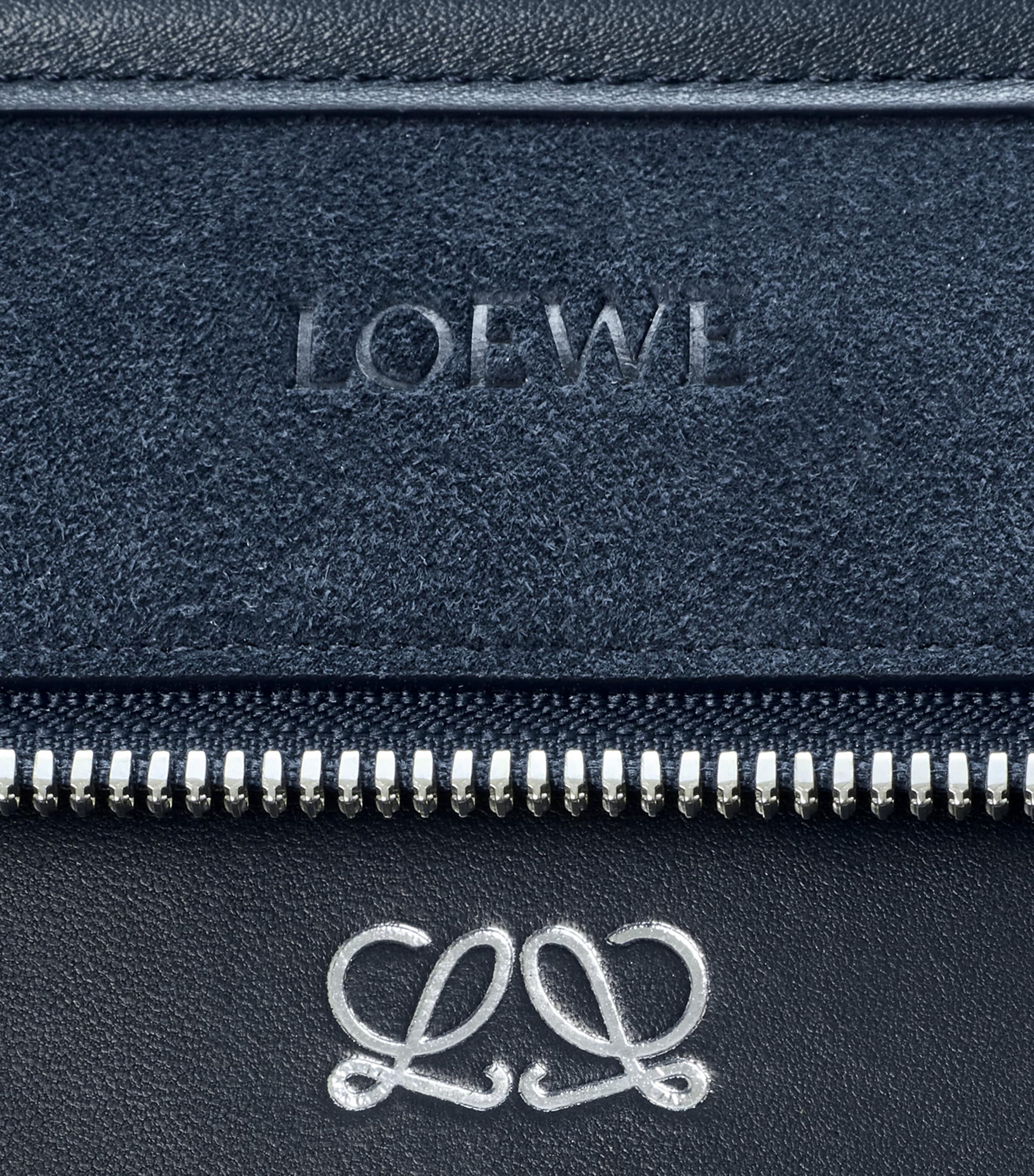 LOEWE Large Suede Amazona 180 Top-Handle Bag Deep Navy Image 11