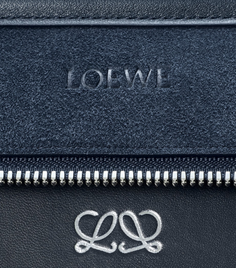 LOEWE Large Suede Amazona 180 Top-Handle Bag Deep Navy Image 11