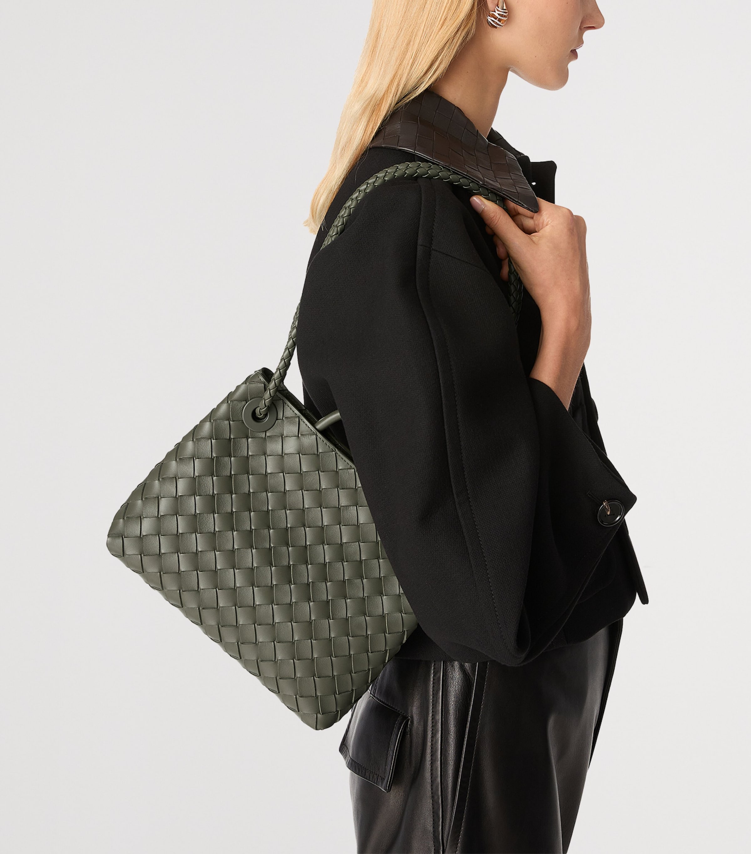 Small Leather Andiamo Top-Handle Bag 3297 Image 7